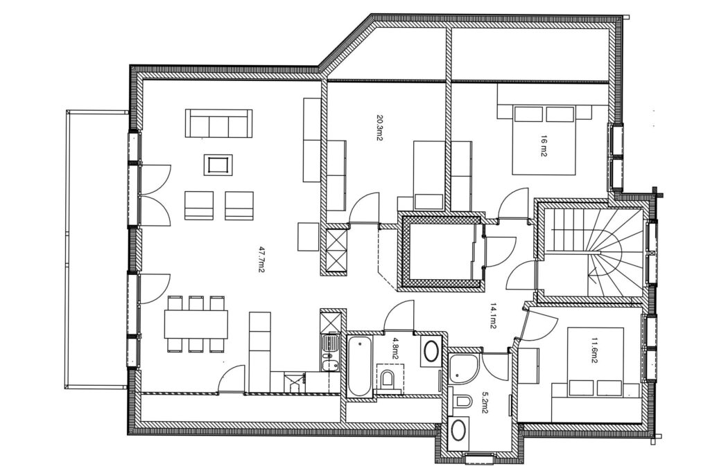 Grundriss 4 Zimmerwohnung